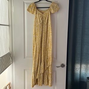 Isabel Yellow Floral Maternity Dress